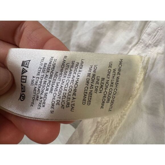 Free People White crochet and lace button down shirt - Picture 6 of 10